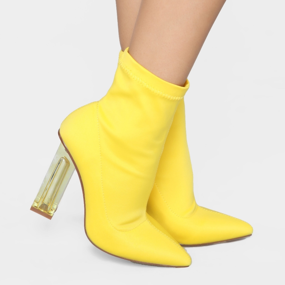 Ladies Yellow Bootie